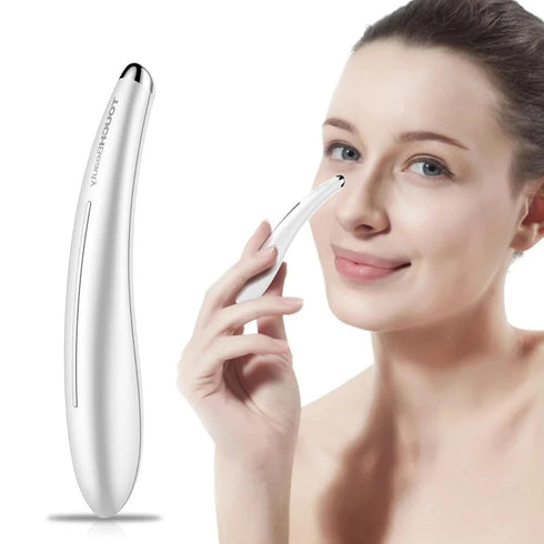 TOUCHBeauty Electric Eye Massager for Dark Circles, Puffiness, Fine Lines with Sonic Vibration & Heating