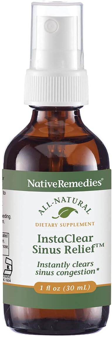 Native Remedies InstaClear Sinus Relief - All Natural Herbal Supplement for Clear, Healthy Sinuses During Colds,