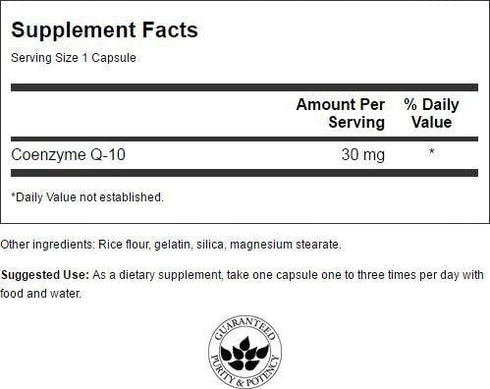 Swanson Coq10 30 30 Milligrams 120 Capsules