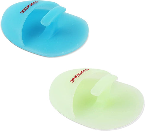 INNERNEED Soft Silicone Facial Cleansing Brush Manual Face Scrubber for Sensitive Skin, Pack of 2, Exfoliating Massage