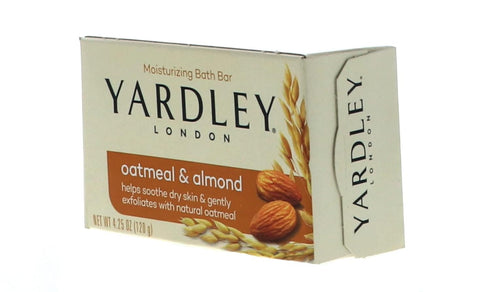 Yardley Oatmeal and Almond Bar Soap, 4.25 Ounce, Set of 3