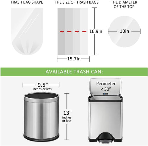 1.2 Gallon 80 Counts Strong Trash Bags, Small Plastic Garbage Bags for Home Office Kitchen, Clear