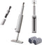 Mini Mop for Small Spaces, Portable Self-Squeeze Mop with Crevice Brush, Silicone Squeegee & 2 Reusable Pads
