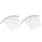 Parcelona Set of 2 Large 4" Celluloid Flexible Hair Combs, Clear, Made in France