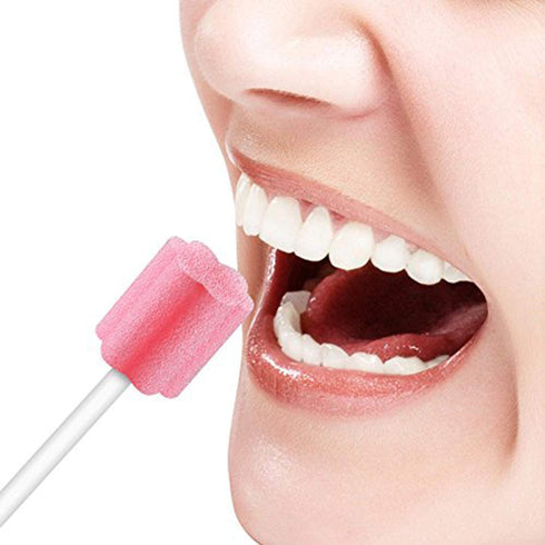 100PCS Disposable Mouth Swabs Sponge - Unflavored & Sterile Oral Swabs for Mouth Cleaning
