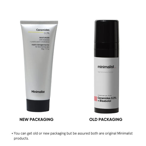 Minimalist 0.3% Ceramide Bisabolol Face Moisturizing Cream, For Dry to Normal Skin, 1.7 Oz / 50 gm