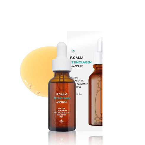 P.CALM Retinolagen Ampoule 30ml | Vegan Fragrance-Free Skin Serum with Retinol, Vegan Collagen, Bakuchiol | Korean