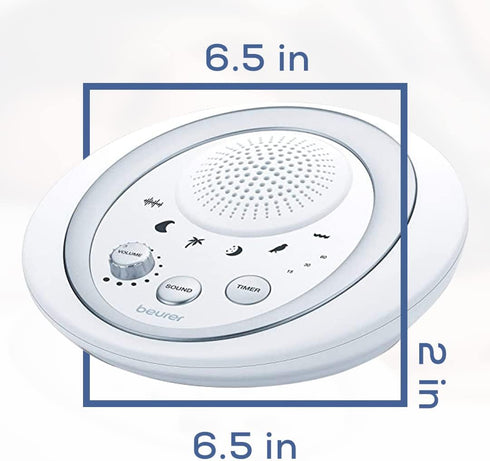 WN50 Beurer White Noise Machine, Sound Asleep for Home, Office, Baby Non-Looping Soothing for Relaxation & Portable