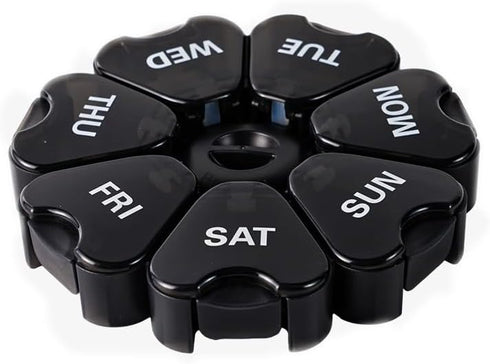 Wopanxye Weekly Pill Organizer, 7 Day Pill Box Daily Reminder, Portable Vitamins Case,