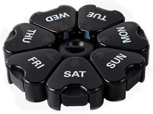 Wopanxye Weekly Pill Organizer, 7 Day Pill Box Daily Reminder, Portable Vitamins Case,