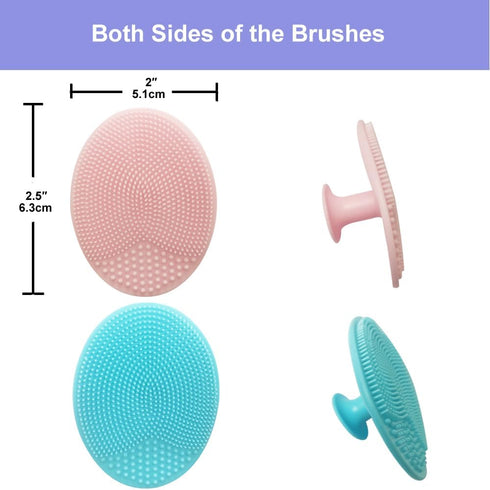 9-in-1 Face Scrubber - Super Soft Silicone Cleaning Brushes and Facial Cleansing Massager Set