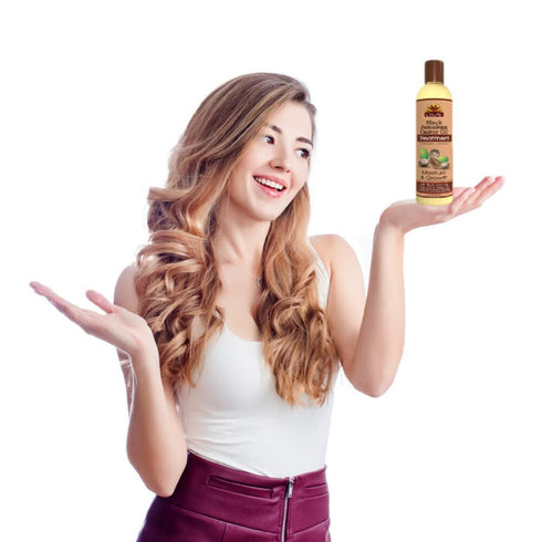 OKAY Black Jamaican Castor Oil, 8 Oz - Treatment for All Hair Types, Repair, Moisturize, Grow Healthy Hair