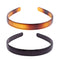 Set of 2 Simple Fashion Plastic Headband Hair Accessories, Fine Tooth Hairband for Women, Black + Brown