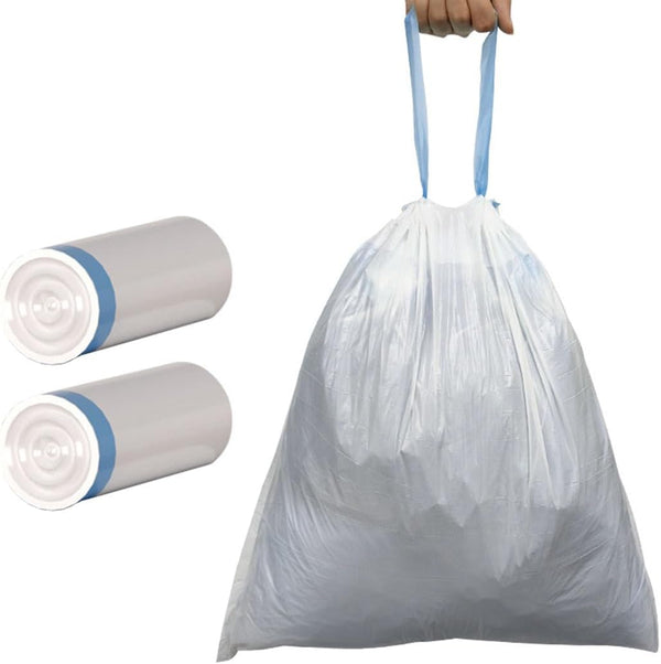 TsuvyXeg Drawstring Trash Bags 4 Gallon Garbage Rubbish Wastebasket Strong Heavy Duty Bags
