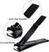 Nail Clippers Set - Sharp Stainless Steel Fingernail & Toenail Clippers, Black Nail Cutter, 2 Piece Set