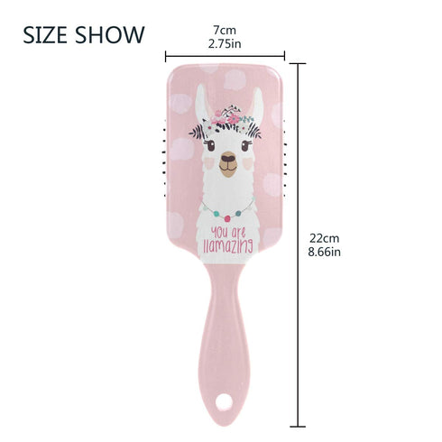 You Are Amazing Llama Hair Brush for Wet & Dry Hair, Soft Bristles for Anti Static & Frizz, Air Cushion Comb