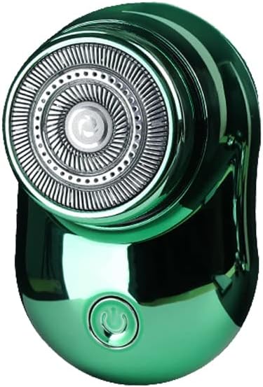 Mini Shaver Portable Electric Shaver - Cordless Rechargeable Rotary Shaver for Men's Beard Shaving (Green)