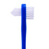 OASISGUEST Denture Cleaning Brush Set, T-Shaped Special Toothbrush, Hard Toothbrush for Denture Care (Blue, Red, White).
