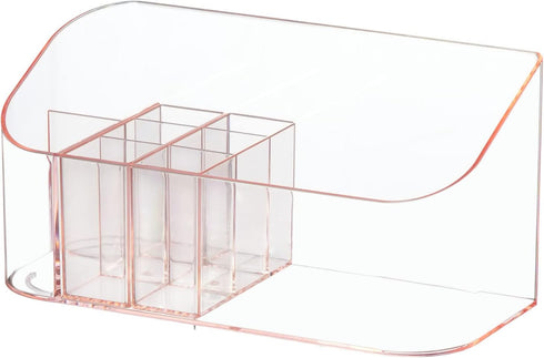 SUNFICON Makeup Holder Tray Organizer with 9 Dividers, Cosmetic Display Case for Bathroom Vanity Countertop Storage Box