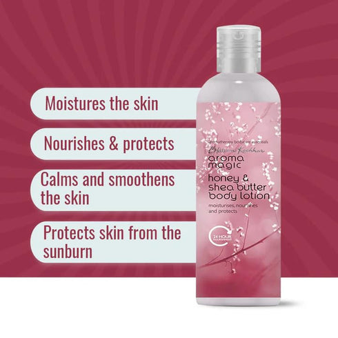 Honey & Shea Butter Body Lotion, 7.44 Fl Oz (220ml), Hydrating & Nourishing Face Cream with SPF 25