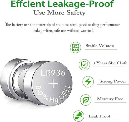 QLQXQTy 20PACK AG9 LR45 SR936SW LR936 194 394 1.5V Watch Battery Batteries Alkaline Button Cell Watch Batteries