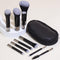 Portable ON THE GO Makeup Brush Set, COSHINE 10pcs Mini Complete Cosmetic Brushes Kit with Pouch (Black)