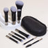 Portable ON THE GO Makeup Brush Set, COSHINE 10pcs Mini Complete Cosmetic Brushes Kit with Pouch (Black)