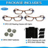 Bright LED Reading Glasses with Light - Compact Full Frame Eyewear for Clear Vision - Unisex (+150)