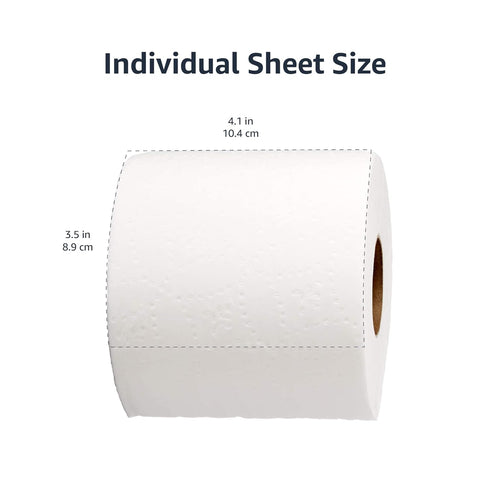 AmazonCommercial 2-Ply Ultra Plus Toilet Paper, 9600 Count, 24 Pack of 400 Sheets, Septic Safe, Unscented