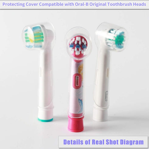 Electric Toothbrush Travel Case for Oral-B, 4 Pcs Toothbrush Head Covers Compatible with Oral B Electric Heads