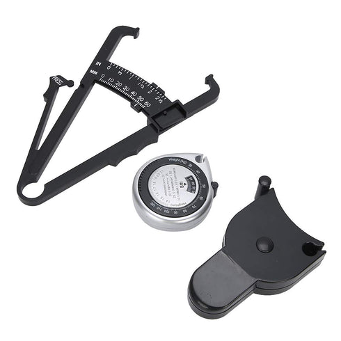 3 pcs Metric Body Fat Tester, Waist Fat Thickness Caliper, Tape Measure for Body Composition Monitors