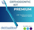 Orthodontic Oral Care Kit for Cleaning Brackets Braces, Includes Toothbrush, Dental Floss, Wax, and Case (Blue)