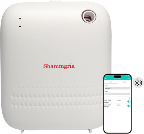 shammgria Battery-Powered Air Freshener Waterless Essential Oil Diffuser 150mL Capacity, Smart Scent Diffuser