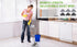 Long Handle Wall Mop 85 Inch, Ceiling Duster Extension Pole 39" to 85", 360° Rotatable Cleaning Tool