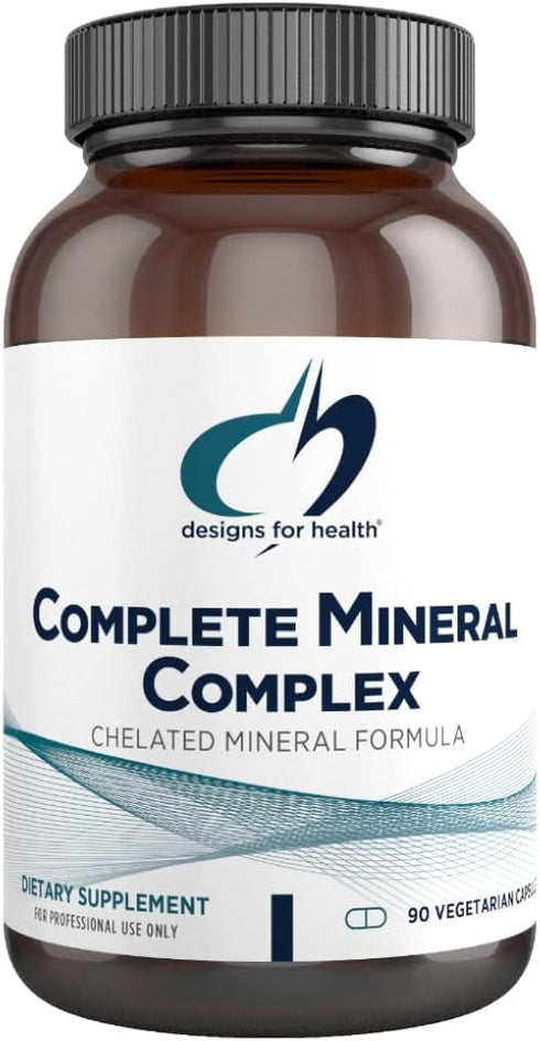 Designs for Health Complete Mineral Complex - Essential + Trace Minerals Supplement with Magnesium Malate, Iron-Free