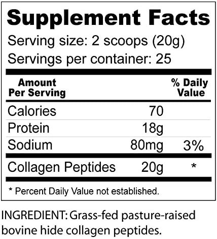 Wellness Resources Collagen Peptides, 100% Collagen Protein, Hydrolyzed Type I and III, Unflavored (500g)