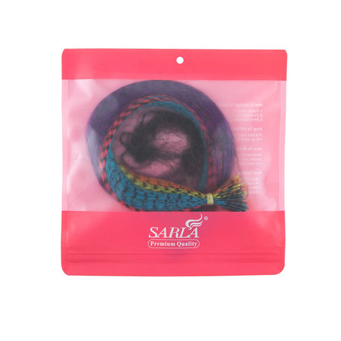 SARLA 16 Inch Synthetic Feather Hair Extensions Kit, 50 Pcs I-tip Hair Feathers for Girls Women, 10 Mixed Colors