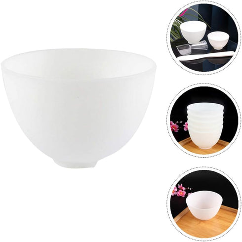 EXCEART Face Mask Mixing Bowl Set - 3Pcs Silicone Bowls for DIY Facial Mask Mixing
