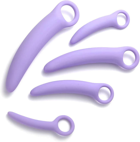 Qaveuny 5 Pack Set,Pelvic Silicone Pelvic Floor Muscle Dilator Trainer Wand Massager for WomenPelvic Floor