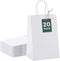 GSSUSA White Paper Bags, 5.25x3.75x8, 20 Pcs, Small Gift Bags with Handles for Shopping, Craft, Grocery