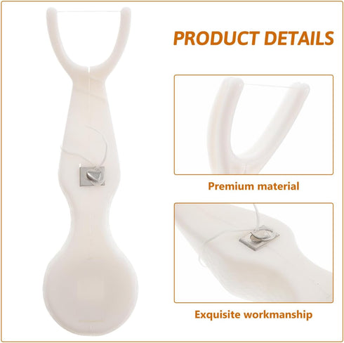 Reusable Dental Floss Holder for Adults: Portable Teeth Clean Flosser Handle Tool, Ergonomic Oral Care Rack for Waxed