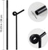 200 Pcs Individually Packaged Black Plastic Extra Long Flexible Disposable Drinking Straws (10.2" long, 0.23" diameter)