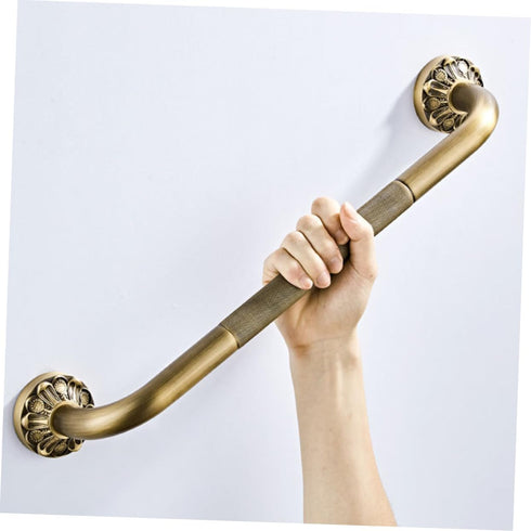 VICASKY Copper Bathroom Grab Bar Non Skid Handrail Support with Multi Functional Armrest and Towel Bar Wall Mounted