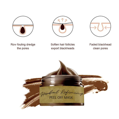 Peel Off Face Masks, Blackhead Remover Mask, Herbal Cream, Deep Cleaning Facial Mask for Acne and Oil Control