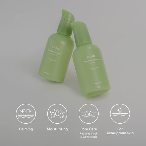 Abib Heartleaf Essence Calming Pump - 1.69 fl oz, Instant Relief for Redness in Facial Care