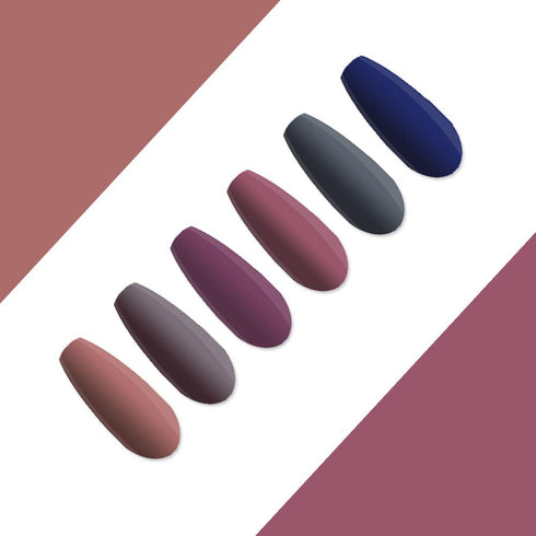 Vishine Fall-Winter Gel Nail Polish Set - 6 Colors Grey Purple Gel Polish Kit, Soak Off UV LED Nail Gel, 8ml Each