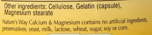 Nature's Way Calcium & Magnesium Mineral Complex, 100 Capsules - Supports Bone Health*, 750 mg per serving