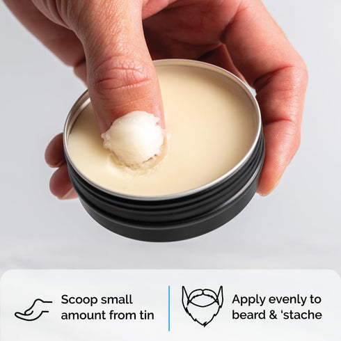 ZEUS Beard Balm Leave-In Conditioner with Natural Beeswax & Shea Butter, Verbena Lime (MADE IN USA)