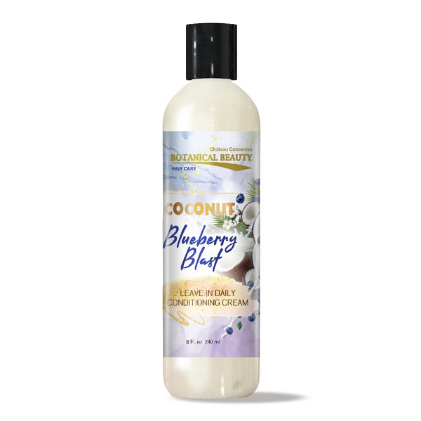 Coconut Blueberry Blast Leave-In Daily Conditioning Cream for Hair Softening, 8 Fl. Oz.