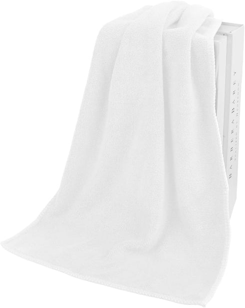 Muka 10 12 28 INCH Pcs Cleaning Towels, Microfiber Washcloth High Absorbent White Wipe Rags, x